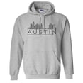 thumbnail image 1 of Skyline Austin Texas Hoodie Sweatshirt Unisex Small Grey, 1 of 5
