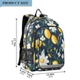 thumbnail image 2 of FORMRS Unisex School Backpack 17" Student Travel Bag with Laptop Compartment, Lemon Flowers, 2 of 7
