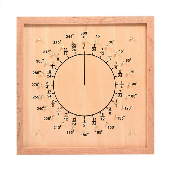 Peahefy Creative Wooden Circular Mathematics Fraction Game Children Kids Teaching Educational Toys ,Educational Toys, Children Toys