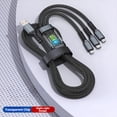 1.2m 3-in-1 Digital Display Fast Charging Cable, Multi Charger Cord ...