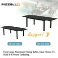 thumbnail image 3 of Patio Dining Set 11 Pieces, Outdoor Dining Table 106" with Umbrella Hole + 10 Outdoor Dining Chairs, 3 of 9
