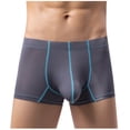 thumbnail image 4 of Bixock Boxer Briefs for Men,Men's Underwear Ice Silk Solid Color Pouch Enhanced Breathable Stretch Briefs, 4 of 6