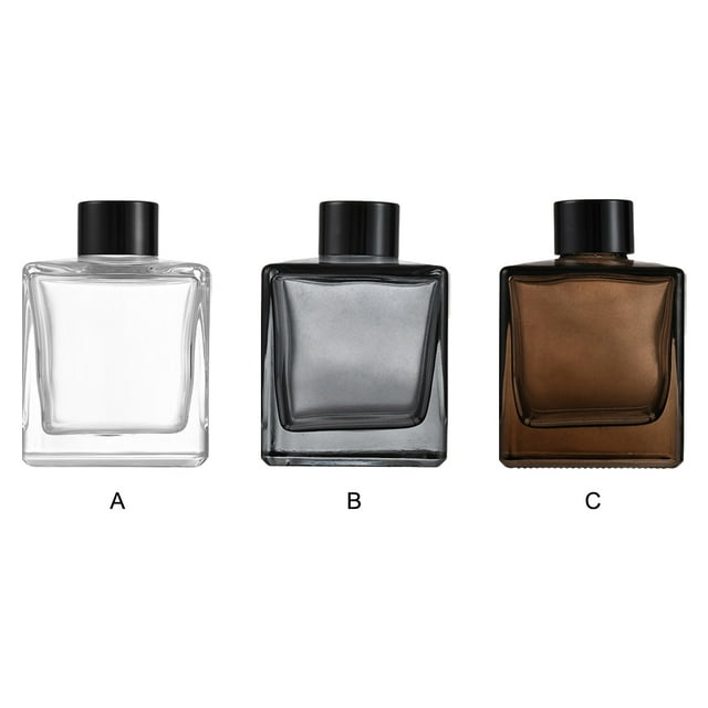 Ruiboury 1/2/3/5 Empty Square Glass Diffuser For Fragrance - Thickened Bottom Anti-Slide Aromatherapy Diffuser Set 50ml锛?2 ports锛?1 Pc
