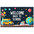 thumbnail image 3 of Welcome Back to School Educational Backdrop with Books and School Bus Banner Classroom Decorations Party Supplies Photo Prop, 3 of 4