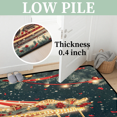 thumbnail image 4 of CURLYOOT Christmas Carousel Horse Area Rug 3x5 Ft Rugs for Entryway Entrance Kitchen, Washable Non Slip Indoor Floor Carpet for Bedroom Living Room, 4 of 7