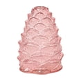 thumbnail image 2 of MYUNNIL Pinecone Shaped Glass Vase, 6" Conical Transparent Embossed Glass Flower Vase, Fall Farmhouse Floral Accessory for Home Mantel Table Office Shelf Decor, Pink, 2 of 7