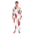 thumbnail image 3 of 1-Pack Onesie Jumpsuits For Men&Women Winter One Piece Zipper Pajamas Playsuit Red Hearts, 3 of 6