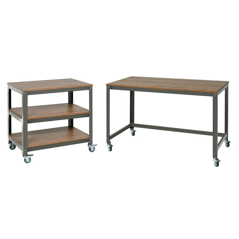 OneSpace 50 JN16DSK Loft Writing Desk with Steel Frame Wood Surface