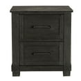 thumbnail image 4 of A-America Sun Valley 2 Drawer Rustic Solid Wood Nightstand in Charcoal, 4 of 11