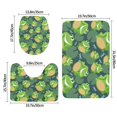 Bathroom Rugs Sets 3 Piece frogs dragonfly leaves green cute Non Slip