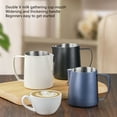 thumbnail image 4 of Stainless Steel Milk Frothing Pitcher Thickened Tip Mouth Milk Steaming 450ml Cup, 4 of 7