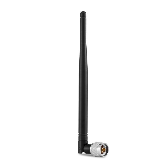 SureCall Wide Band 50 Ohm Right-Angle Whip Antenna for In-Building Boosters - N compatible with - black