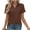 Coffee, variant on Trendy Tops for Women Tunic Tops Polo Plain Dressy Casual Casual V Neck Ladies Blouse