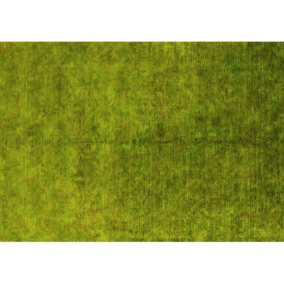 Ahgly Company Machine Washable Indoor Rectangle Oriental Yellow Industrial Area Rugs, 8' x 12'