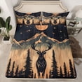 thumbnail image 2 of jejeloiu Wild Deer Twin 3-Piece Ultra Soft Cabin Farm Sheet Set, 2 of 7