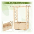 thumbnail image 5 of Yunken Raised Garden Bed Wooden Elevated Planter Box with Hanging Roof, Outdoor Garden Planter with Weather Protection for Vegetables and Herbs, 5 of 9
