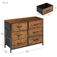 thumbnail image 5 of Comoda Cajonera Mueble 6 Cajones Tela Organizador Metalico Café Claro, 5 of 5