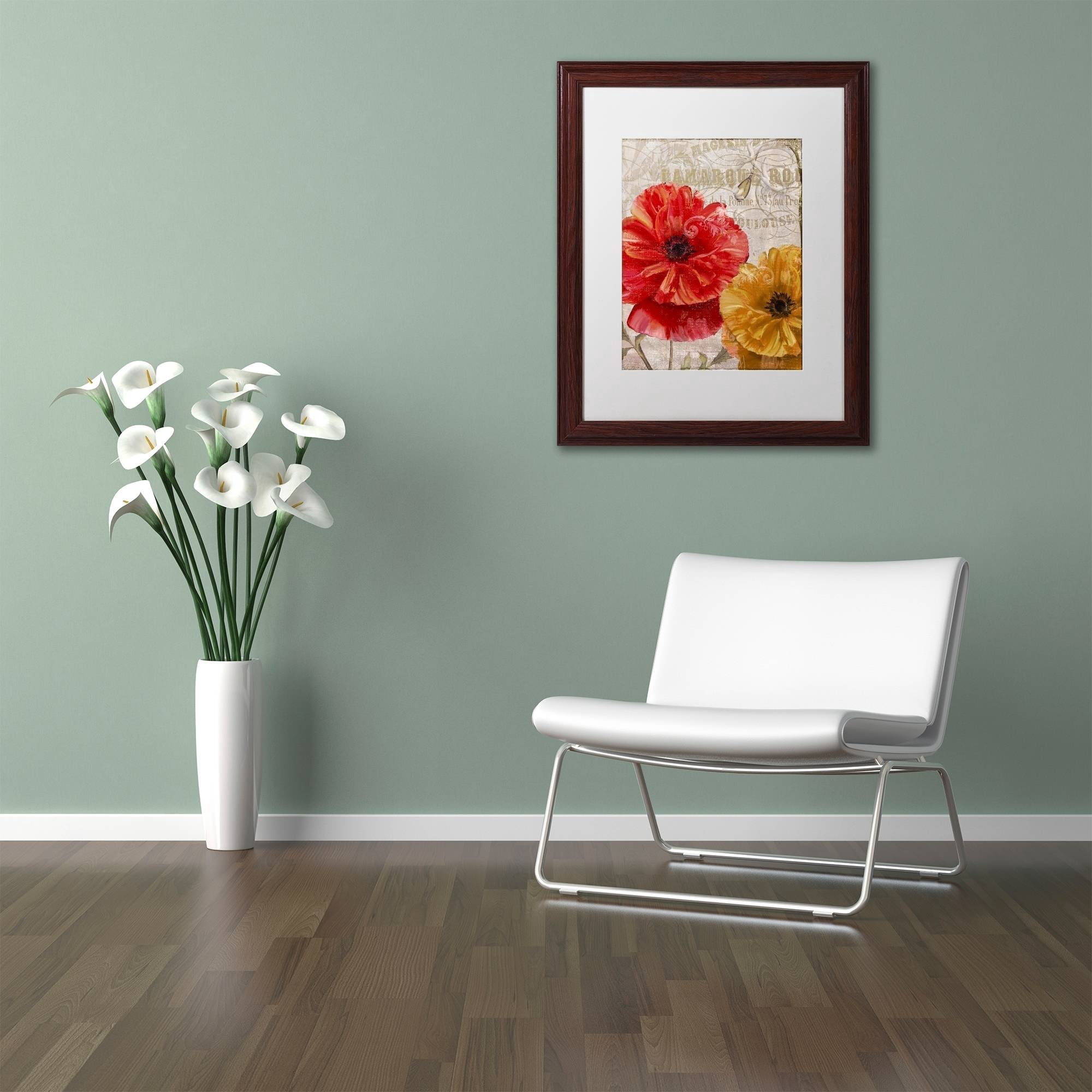 Trademark Fine Art "March" Canvas Art by Color Bakery White Matte, Wood Frame