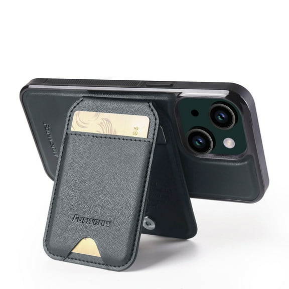 Decase Magnetic PU Leather Wallet Phone Case for iPhone 14 Plus, RFID Blocking, Mag-Safe Compatible, 2-in-1 Removable Card Holder,Shockproof Flip PU Leather Phone Cover,Black