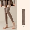 thumbnail image 1 of Chaussettes Épaisses en Molleton pour Femmes d'Automne et d'Hiver Chaudes Bas Bas Vieux Froid Genou Genou Chaussettes Bas Bas de compression Brun, 1 of 3