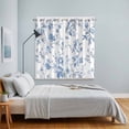 thumbnail image 4 of Blue White Spring Floral Kitchen Curtains 84 Inch Length, Summer Botanical Birds Grommet Top Bedroom Living Room Curtains, Light Filtering Cafe Curtain Drapes 2 Panels Set 104''x84'', 4 of 9