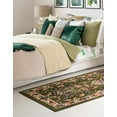 thumbnail image 6 of Unique Loom Sialk Hill Collection Area Rug - Washington (3' x 16' 5" Runner Green/Hunter Green) Floral Traditional Perfect For Living Room Bed Room Dining Room Office, 6 of 8