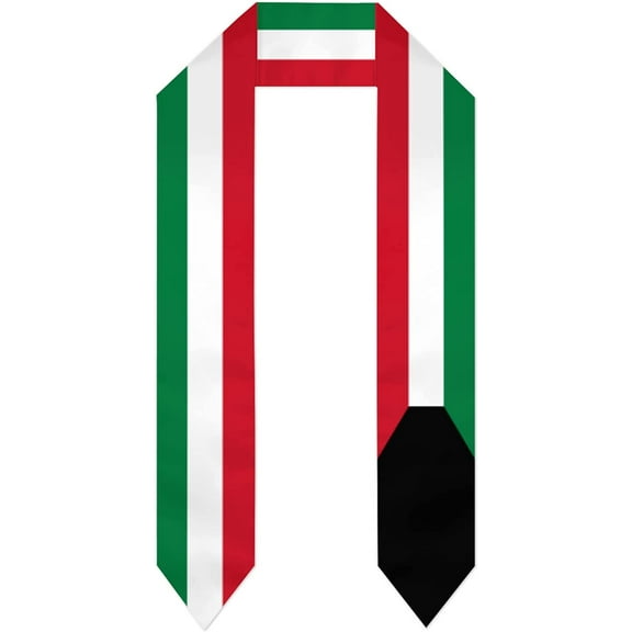 DABOYOZHZH Kuwait Flag Graduation Shawl Sash Stole Wraps Scraf For International Study Pride Women Men