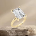thumbnail image 2 of Bling Craft 14K Yellow Gold Plated Engagement Rings 6 CT 12.75x9MM Radiant Cut Moissanite Wedding Promise Rings for Her Stunning Wedding Bands for Women Size 9, 2 of 6