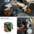 thumbnail image 6 of Yuyamidu 14 PCS Polynesia Car Seat Cover Full Set with Flower Center Console Cover Steering Wheel Cover Seat Belt Covers Gabage Bin Rear View Mirror Cover Cup Coasters Handbrake Cover Set, 6 of 7