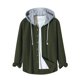 thumbnail image 2 of pstuiky camisas de manga larga para hombre, Top de color liso para niños, top informal con capucha, top de manga larga con capucha top de hombre s, 2 of 6