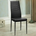 thumbnail image 3 of Giantex Dining Chairs Set of 4 Black PVC Dining Room Chairs Modern Soft Leather Padded Living Room Side Chairs with Sturdy Metal Legs & Non-Slip Feet Pads, 3 of 8