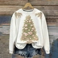 thumbnail image 3 of Christmas Sweatshirts for Women Oversized Fashion Vintage Xmas Holiday Tops Casual Christmas Sweater Long Sleeve Outfits Crewneck Fleece Sweatshirt Pullover Top, 3 of 7