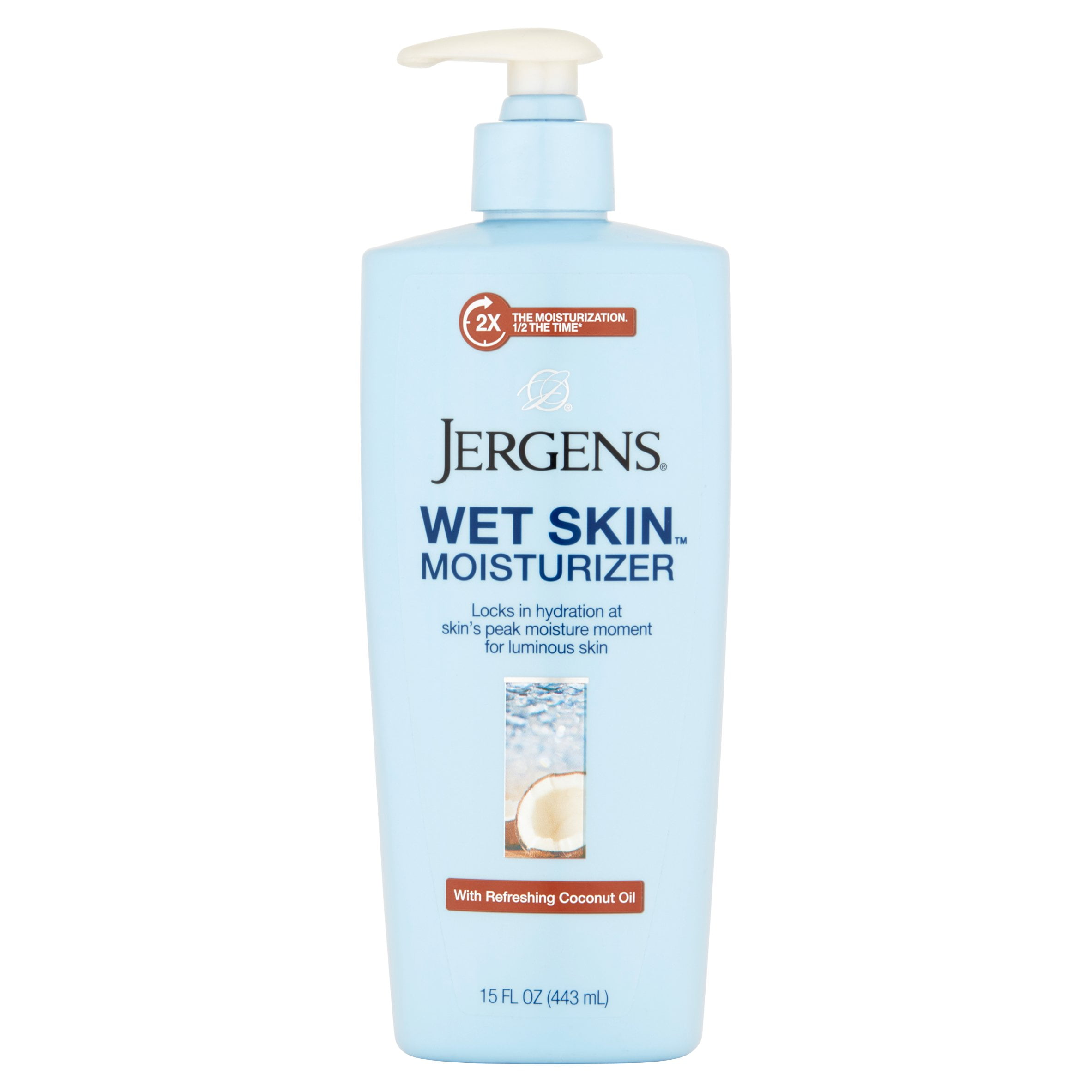 Jergens Wet Skin Moisturizer Coconut Oil, 15 Ounce