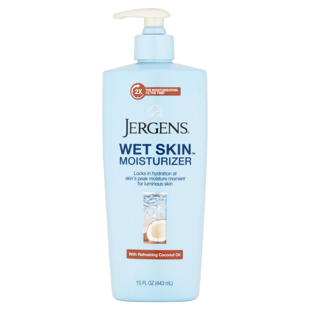 Jergens Wet Skin Moisturizer Coconut Oil, 15 Ounce