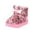 a-Pink14559, variant on Girls Kids Solid Color Sequin Snow Boots Bunny Ear Bow Decor Plush Lined Traction Sole Shoes For Winter Casual Daily Wear Soft Footwear