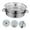 Light Gray, variant on Stainless Steel Steamer Pot Multifunctional Cooking Lightweight EasyClean