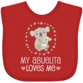 thumbnail image 3 of Inktastic My Abuelita Loves Me Girls Girls Baby Bib, 3 of 4
