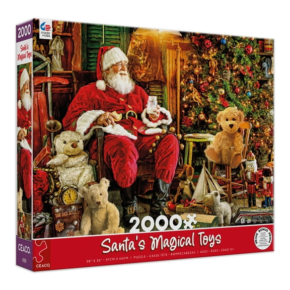 Ceaco 2000-Piece Holiday Santa's Magical Toys Interlocking Jigsaw Puzzle