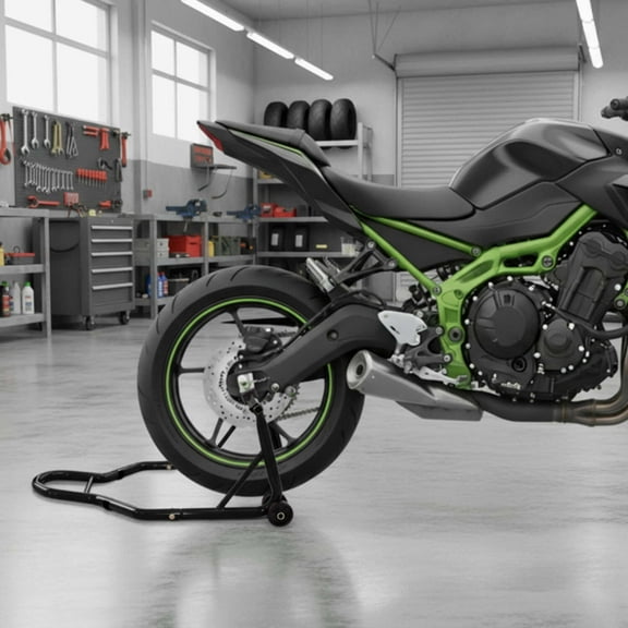 Heavy-Duty Motorcycle Paddock Stand with Adjustable Swingarm Spool 850 LB Capacity Rear Wheel Lift Stand for Sport Bikes with Spools (Yamaha Honda Kawasaki  Suzuki BMW)