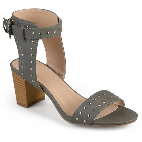 studded ankle strap heels