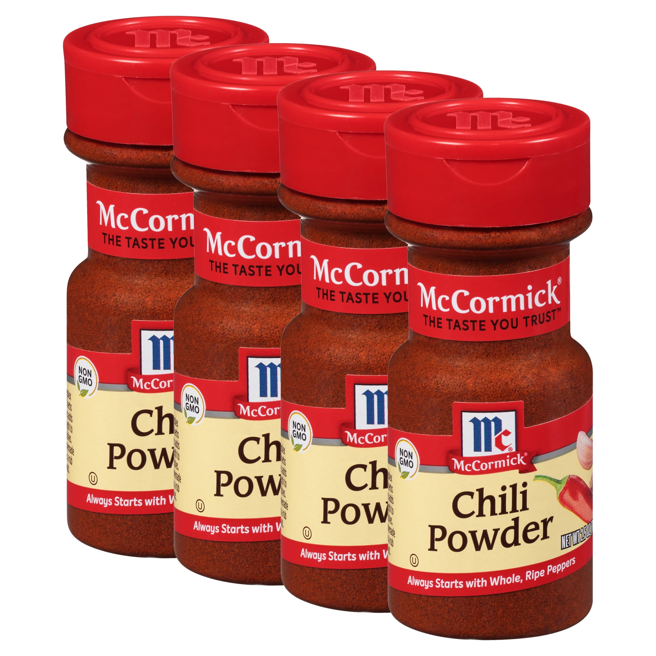 (4 pack) McCormick Chili Powder, 2.5 oz Mixed Spices & Seasonings