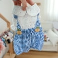 thumbnail image 4 of Visland Soft Pet Jumpsuit Adorable Polyester Close-fitting Pet Bunny Plaid Romper for Puppy, 4 of 8