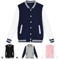 thumbnail image 4 of Chaqueta de Béisbol Para Hombre Casual Sólido Cuello Alto Uniforme de Béisbol Botón Cárdigan Suéter Odeerbi ODB205345, 4 of 4