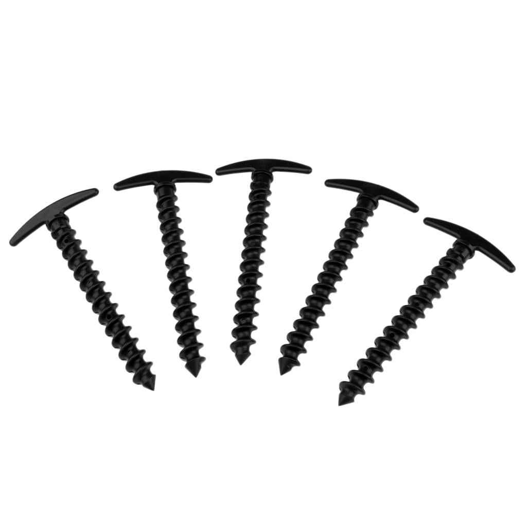 harayaa 5x5Pcs/Pack 14.5cm Tent Peg Nail Tent Stakes for Outdoor Camping Black 5 Pcs