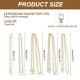 thumbnail image 2 of Flat Purse Chain, 5 Pack Light Gold Chain Purse Strap Handbag Chains Crossbody Straps Extender with D-Rings for Tote Wallet Clutch Satchel Short Bag, 5 Size, 2 of 7