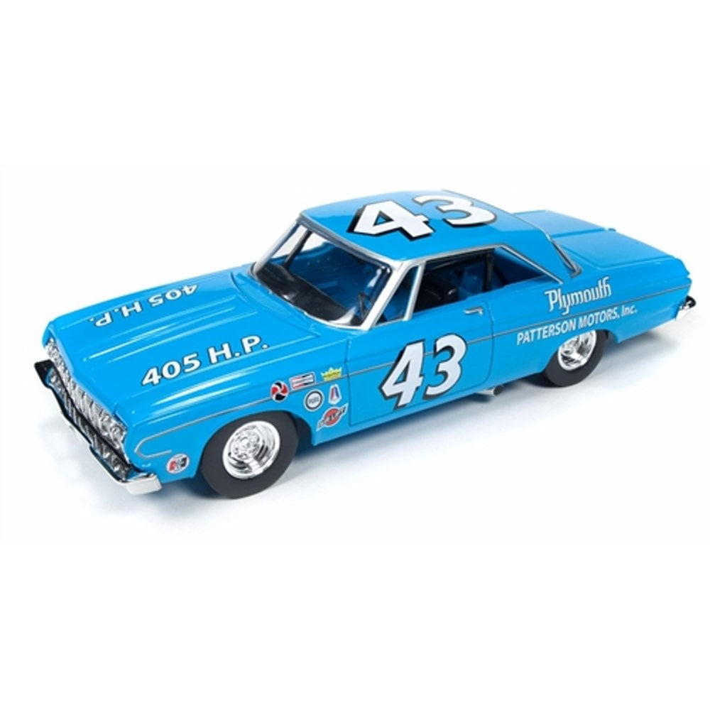 1964 Plymouth Belvedere 43 Race Car, Light Blue Auto