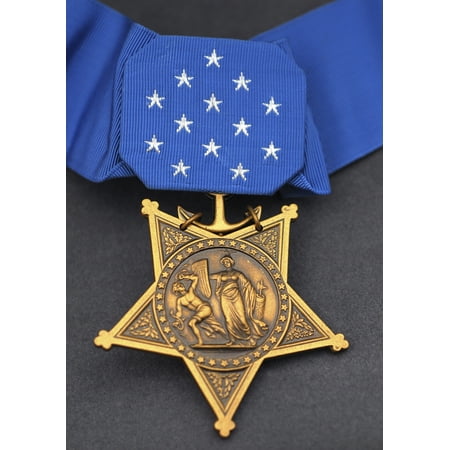 - Close-up of the Medal of Honor awarded to Navy SEALs the highest military decoration awarded by the US government Poster Print