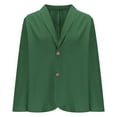 thumbnail image 4 of HAPIMO Women's Trendy Blazer Casual Long Sleeve Lapel Collar Cardigan Suit Jacket Loose Solid Two Button Coat Business Office Work Blazer Green M, 4 of 9