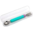 thumbnail image 6 of melii Spork On The go - Travel Utensils for Babies and Toddlers - Detachable Fork and Spoon with carrying case - Blue & Purple, 6 of 7
