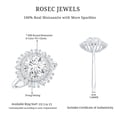 thumbnail image 6 of Rosec Jewels Round Moissanite Halo Engagement Ring - D-VS1 Quality Certified Moissanite Ring, 925 Sterling Silver, US 3.00, 6 of 7